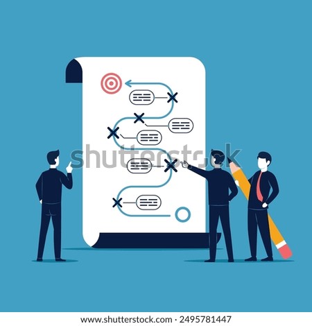 Success in overcoming obstacles and barriers in building a business and achieving goals. Business concept illustration
