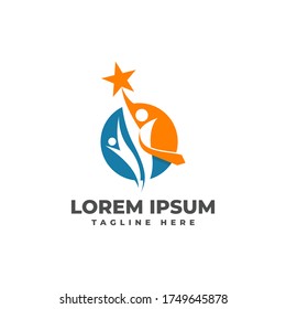 Erzielen Sie Erfolg mit Vectorsymbol-Illustration des Partners-Logos