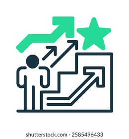 Success Path line icon. Universal creative premium symbol. Vector sign icon logo template. Vector illustration