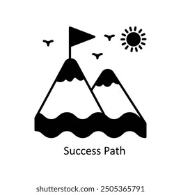 Success Path vector filled outline Icon Design illustration. Graphic Design Symbol on White background EPS 10 File