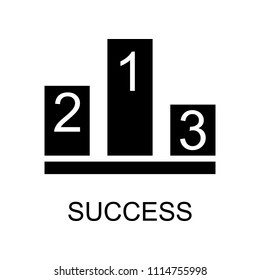 success pedestal icon. Element of Software development signs with name for mobile concept and web apps. Detailed success pedestal icon can be used for web and mobile on white background