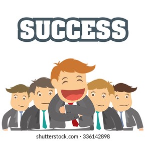 Success people cartoon design, vector illustration graphic