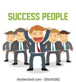Success people cartoon design, vector illustration graphic