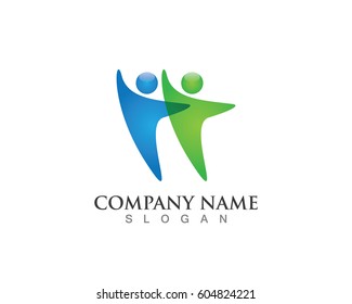 Success people group work logo