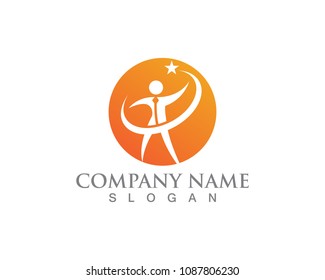Success people happy  logo and symbols