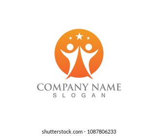 Success people happy  logo and symbols