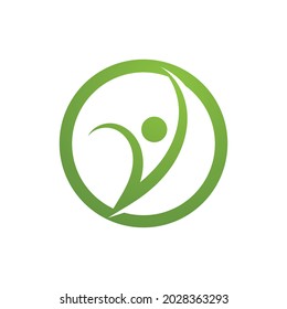 Success people health life ,Human character logo sign illustration vector design