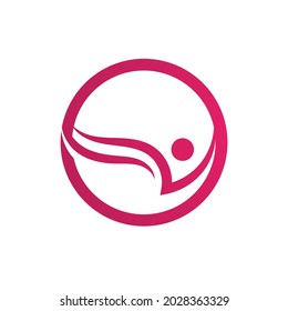 Success people health life ,Human character logo sign illustration vector design