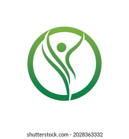Success people health life ,Human character logo sign illustration vector design