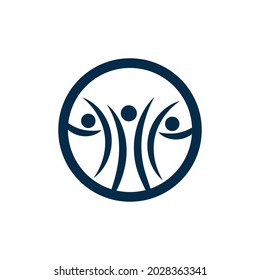 Success people health life ,Human character logo sign illustration vector design