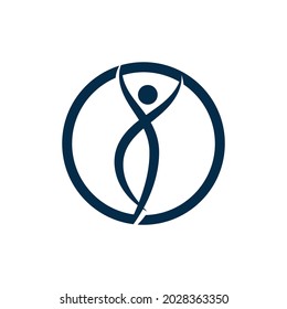 Success people health life ,Human character logo sign illustration vector design