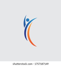 Success people health logo vector