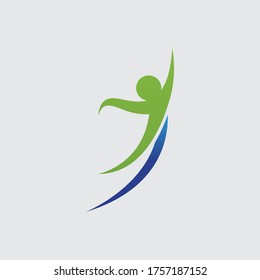 Success people health logo vector