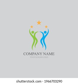 Success people health logo vector