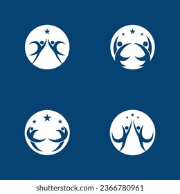 Success People Icon  And Symbol Template Vector