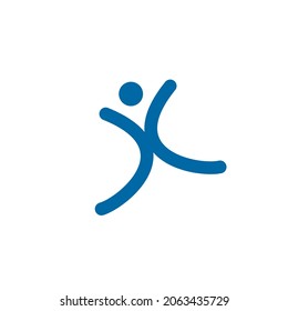 Diseño del logotipo del vector del icono de personas exitosas
