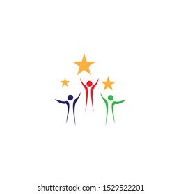 Success people illustration vector template