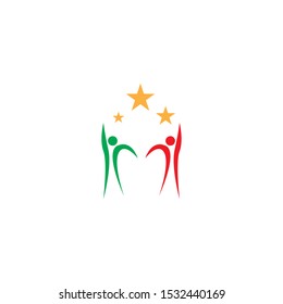 Success people illustration vector template