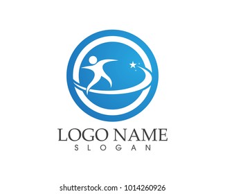 Success people logo design template