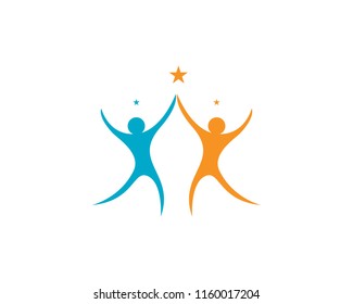 Success people logo design template icon
