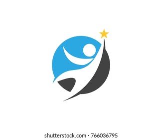 Success people logo design template
