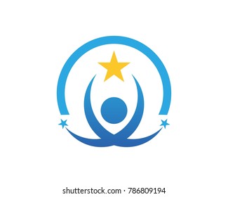 Success people logo design template