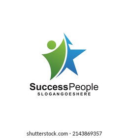 Success People Logo Template Design Vector. Design concept for business