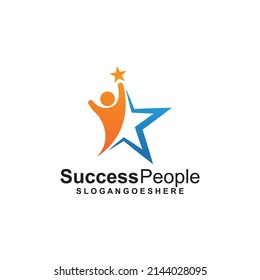 Success People Logo Template Design Vector. Design concept for business