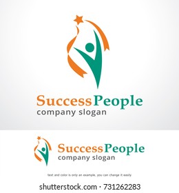 Success People Logo Template Design Vector, Emblem, Design Concept, Creative Symbol, Icon