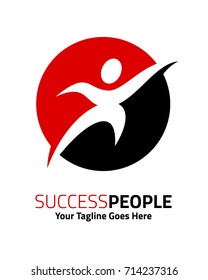 Success people logo template vector