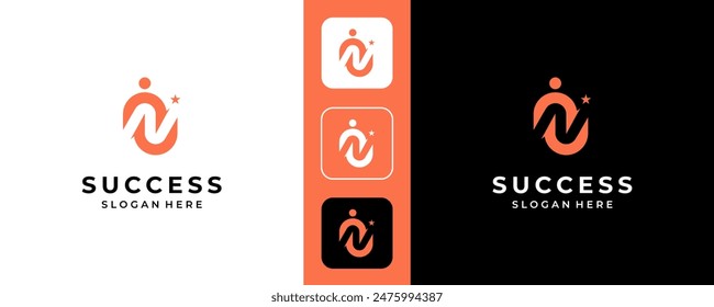 Success people logo vector logo design template
