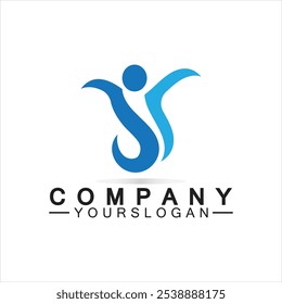  Modelo de design de vetor de logotipo de pessoas de sucesso 