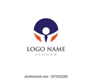 success people logo vector icon template