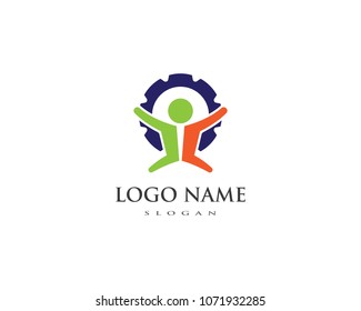 success people logo vector icon template