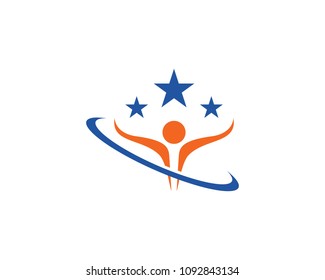 success people logo vector icon template