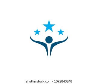 success people logo vector icon template