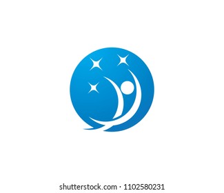 success people logo vector icon template