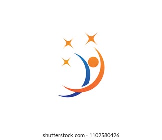 success people logo vector icon template