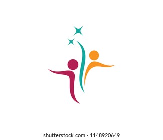 success people logo vector icon template
