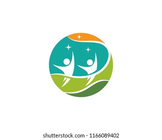 success people logo vector icon template