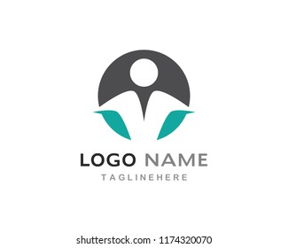 success people logo vector icon template