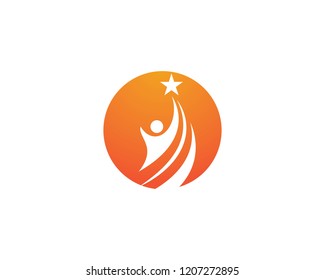success people logo vector icon template