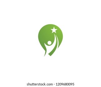 success people logo vector icon template