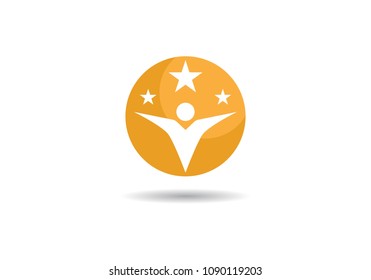 success people logo vector template