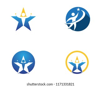 Success people logo vector template