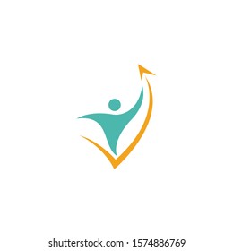 success people logo vector template