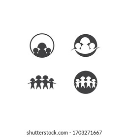 Plantilla vectorial del logotipo de personas correctas
