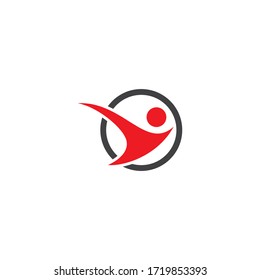 plantilla vectorial del logotipo de personas exitosas