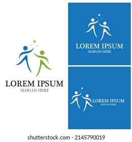 Success people logo vector template