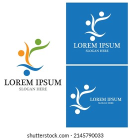 Plantilla de vector de logotipo de personas exitosas